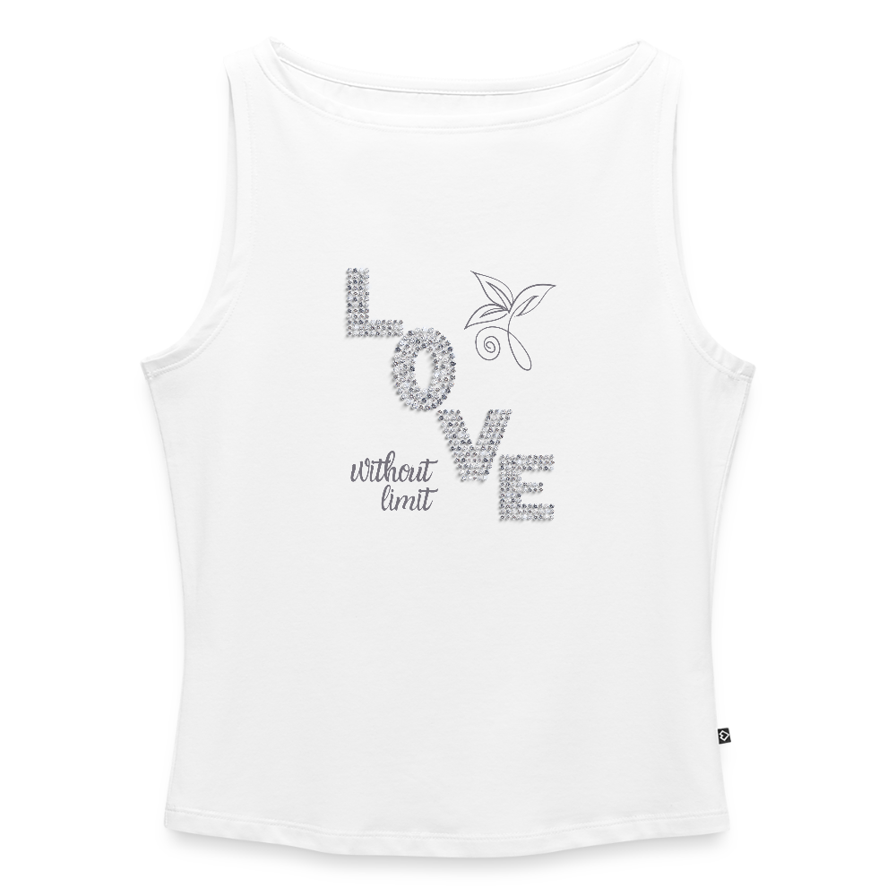 Frauen Tank Top mit U-Boot-Ausschnitt - Weiß