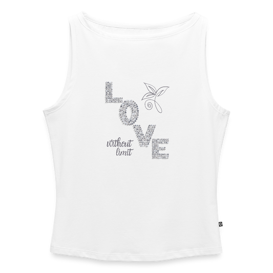 Frauen Tank Top mit U-Boot-Ausschnitt - Weiß