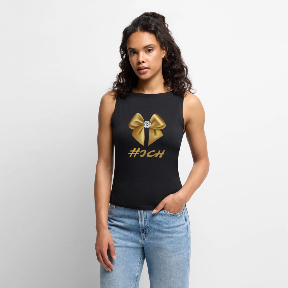 Frauen Tank Top mit U-Boot-Ausschnitt - Schwarz