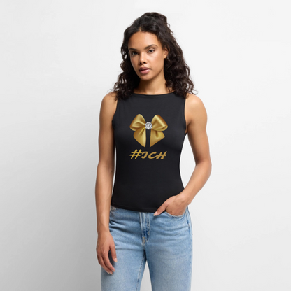 Frauen Tank Top mit U-Boot-Ausschnitt - Schwarz
