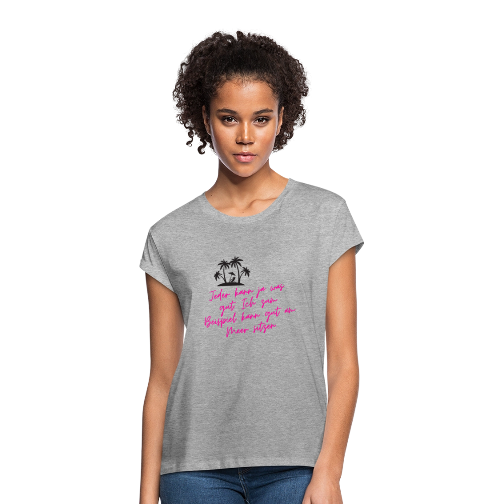 Frauen Oversize T-Shirt - Grau meliert