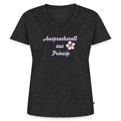 Frauen Bio-T-Shirt mit V-Ausschnitt von Stanley & Stella - Anthrazit meliert