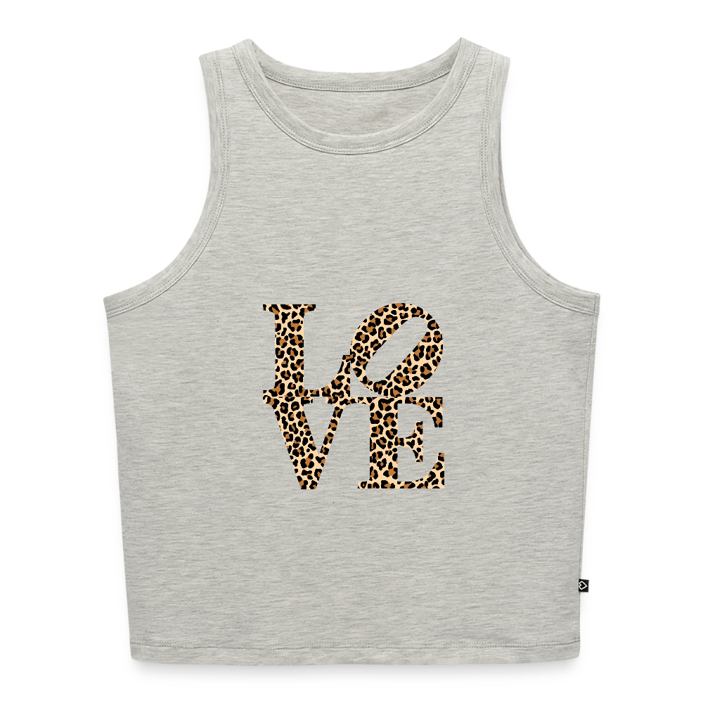 Frauen Cropped Tank Top - Grau meliert