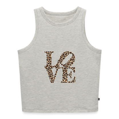 Frauen Cropped Tank Top - Grau meliert