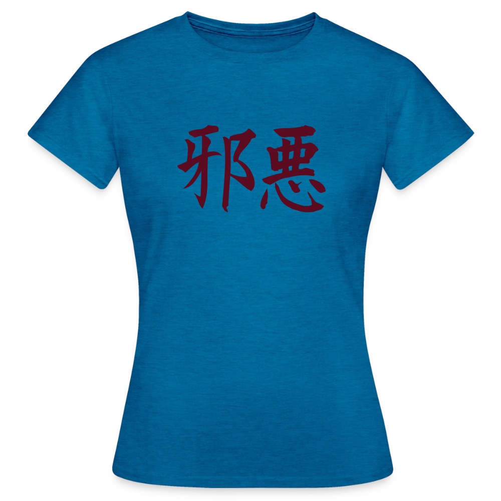 Damen T-Shirt - Antikblaues Saphir meliert