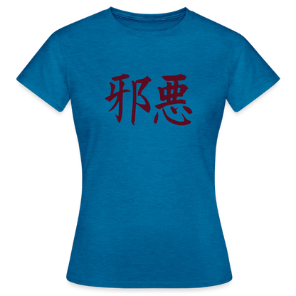 Damen T-Shirt - Antikblaues Saphir meliert