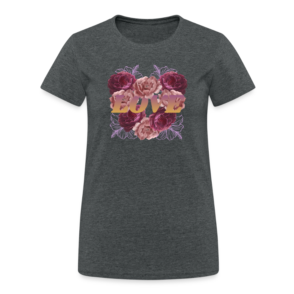 Frauen Heavy T-Shirt - Dunkelgrau meliert