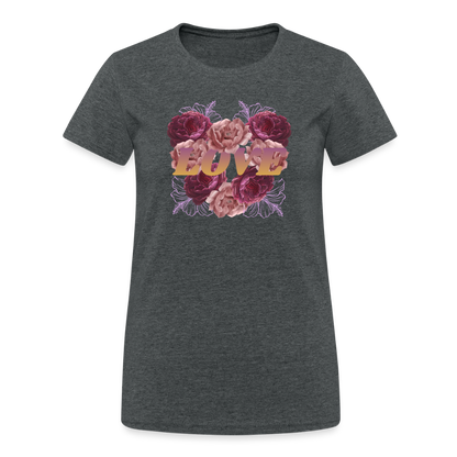 Frauen Heavy T-Shirt - Dunkelgrau meliert