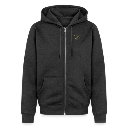 Männer Premium Kapuzenjacke - Anthrazit meliert