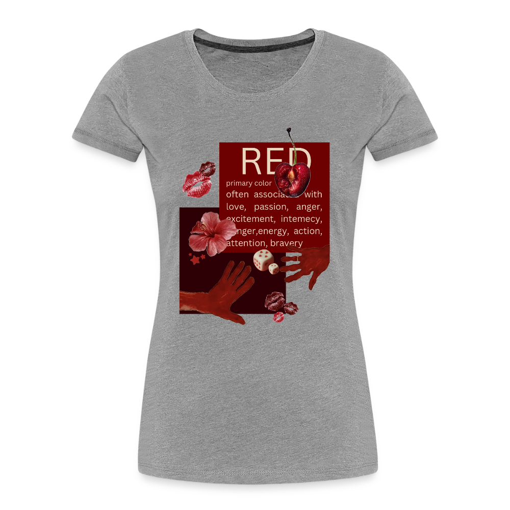 Frauen Premium Bio T-Shirt - Grau meliert