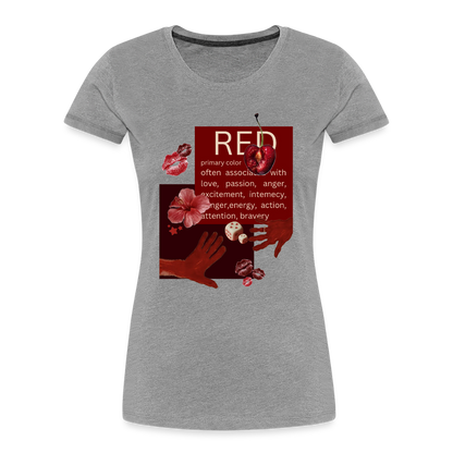 Frauen Premium Bio T-Shirt - Grau meliert