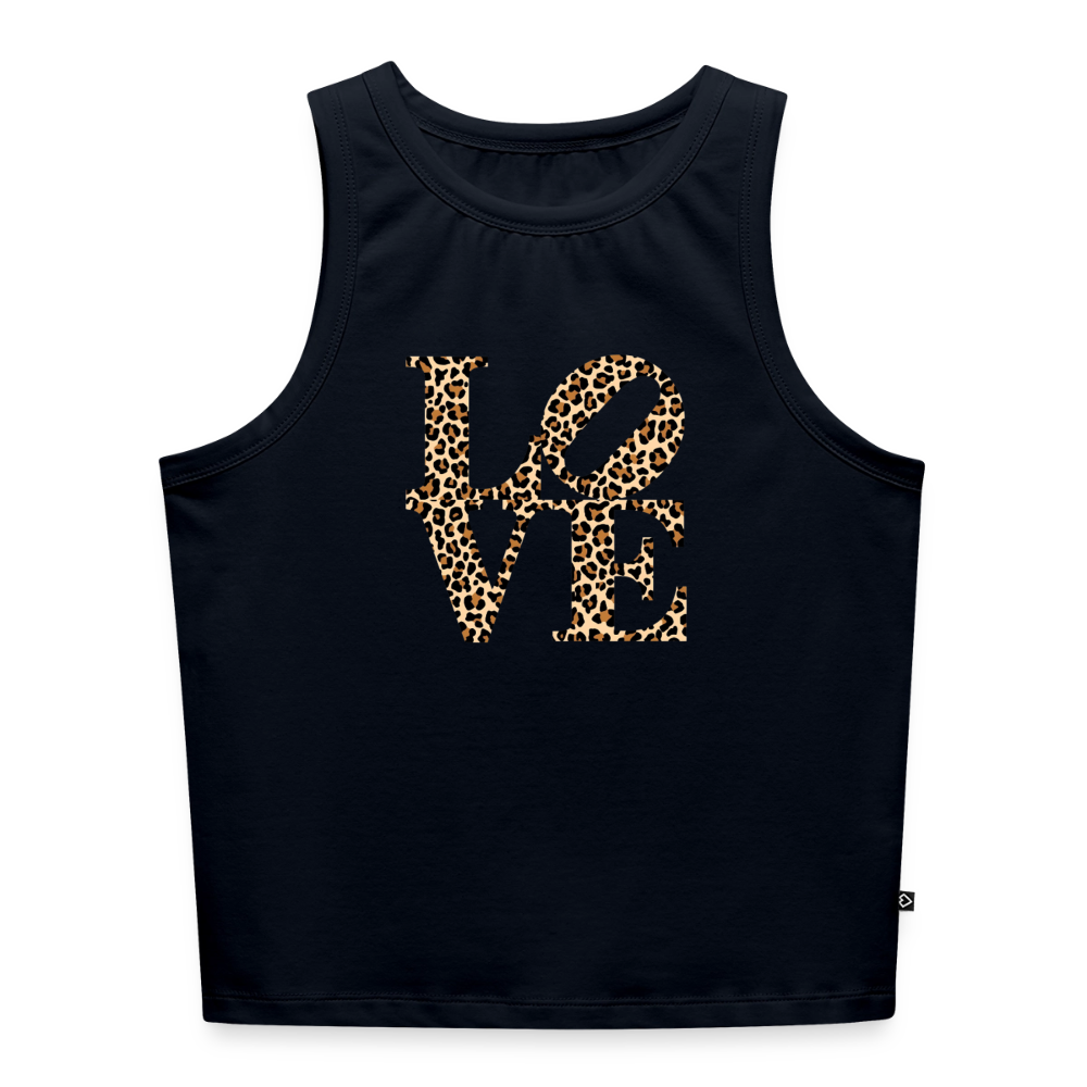 Cropped Frauen Organic Tank Top - Navy