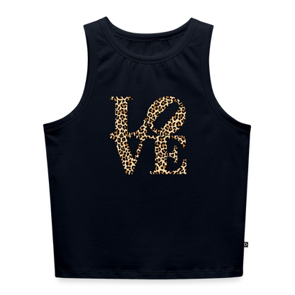 Cropped Frauen Organic Tank Top - Navy