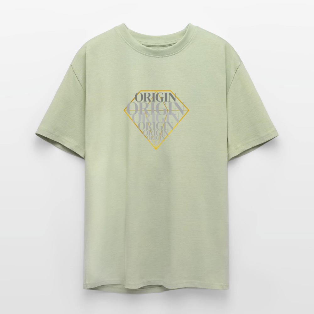 Oversized Heavyweight Unisex T-Shirt - Leichtes Salbeigrün 