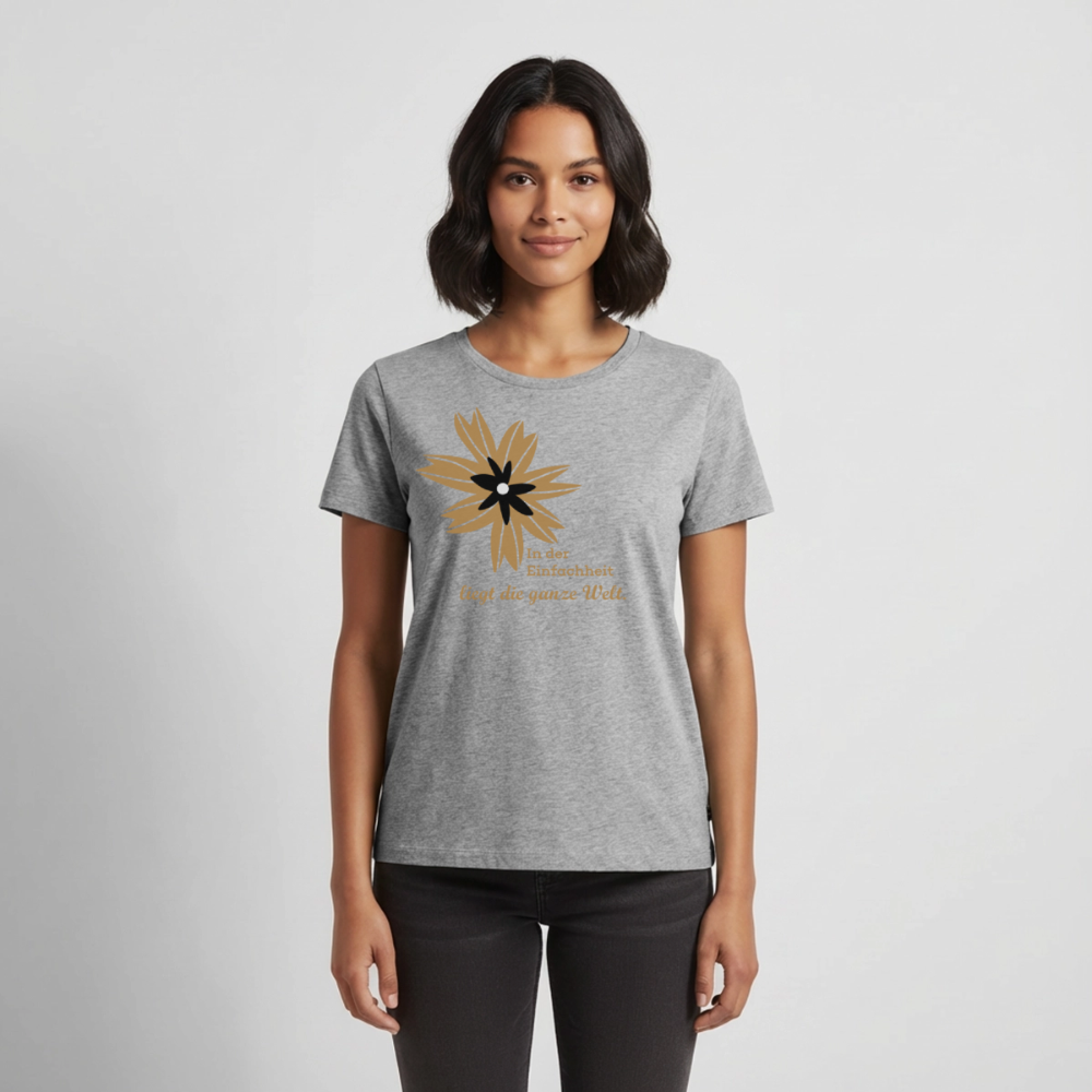 Frauen Premium T-Shirt - Grau meliert