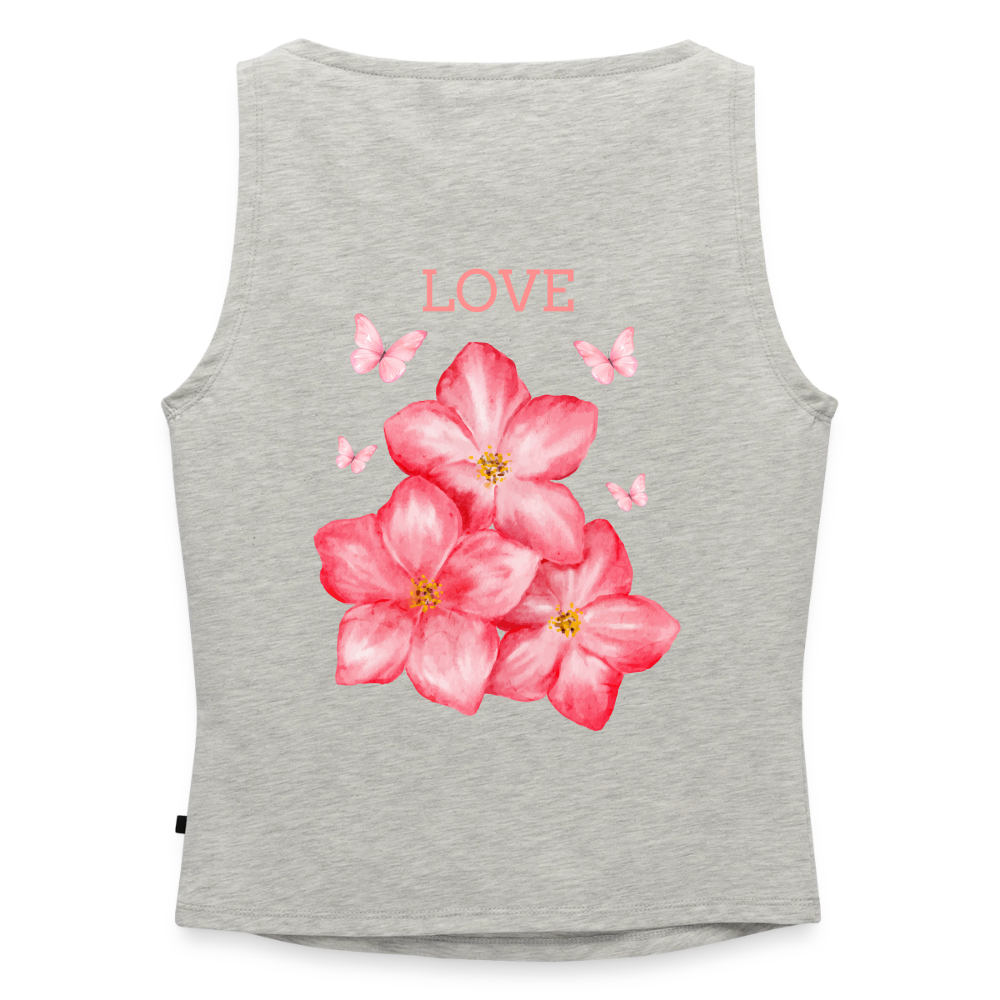Frauen Tank Top mit U-Boot-Ausschnitt - Grau meliert