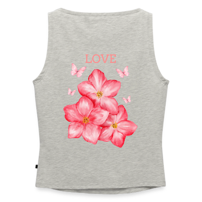Frauen Tank Top mit U-Boot-Ausschnitt - Grau meliert