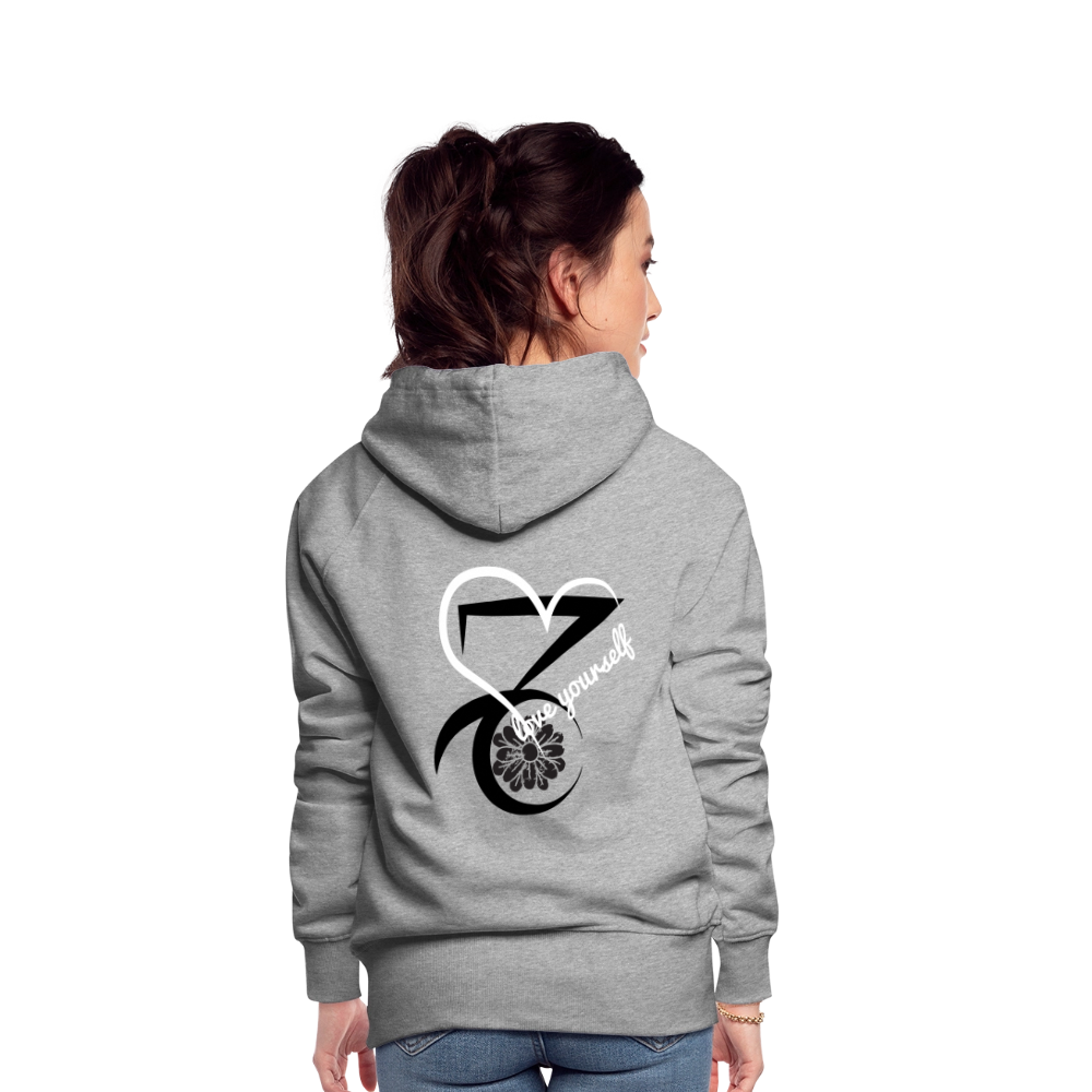 Frauen Premium Hoodie - Grau meliert