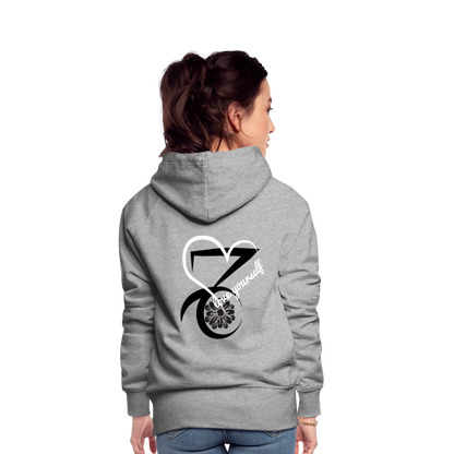 Frauen Premium Hoodie - Grau meliert