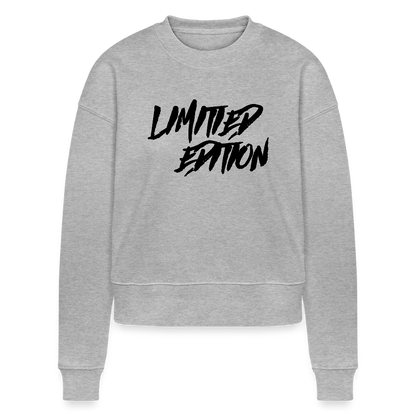 Frauen Bio-Sweatshirt CROPSTER - Grau meliert