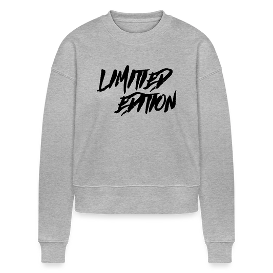 Frauen Bio-Sweatshirt CROPSTER - Grau meliert