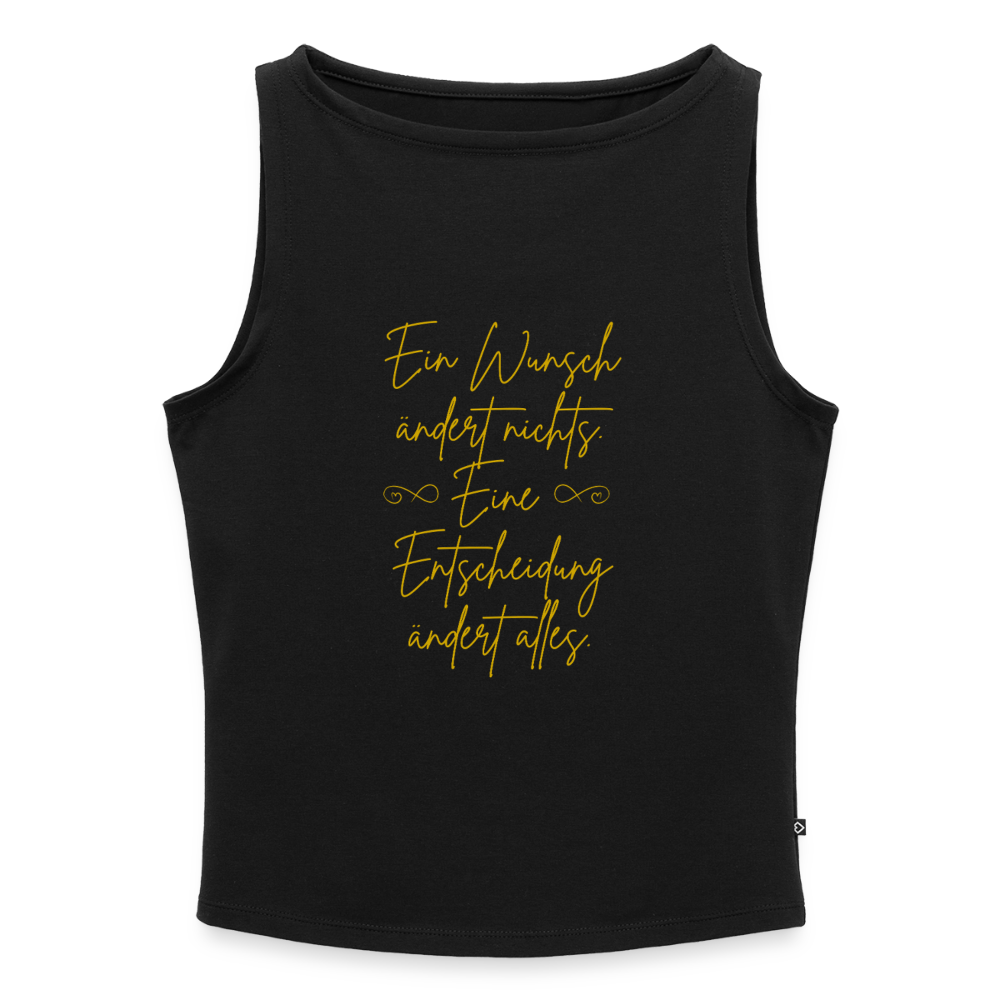 Frauen Organic Tank Top mit U-Boot-Ausschnitt - Schwarz