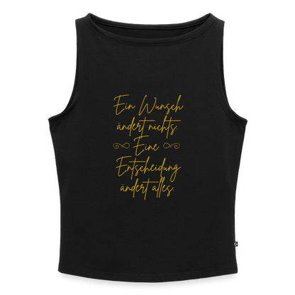 Frauen Organic Tank Top mit U-Boot-Ausschnitt - Schwarz
