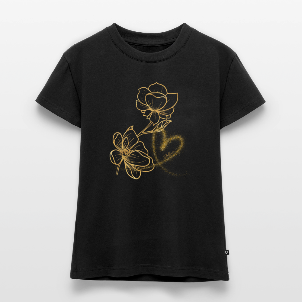 SLIM FIT Frauen Organic T-Shirt - Schwarz