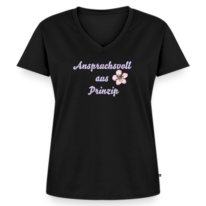 Frauen Bio-T-Shirt mit V-Ausschnitt von Stanley & Stella - Schwarz