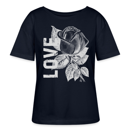 Relaxed Rundhals Frauen Bio-T-Shirt - Navy
