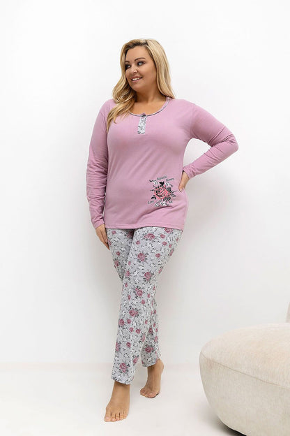  Übergrößen-Pyjama model 221188 Forever Pink 